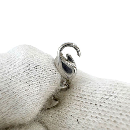 Christian DIOR Silver Logo Plated Pearl Bracelet Silver Hardware SV