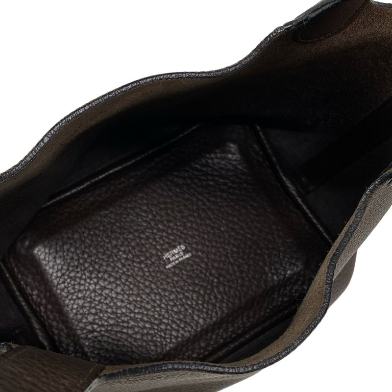 Hermes Handbag Picotin PM Dark Brown