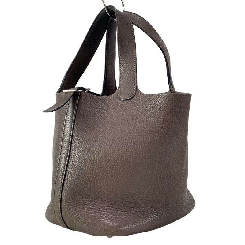Hermes Handbag Picotin PM Dark Brown