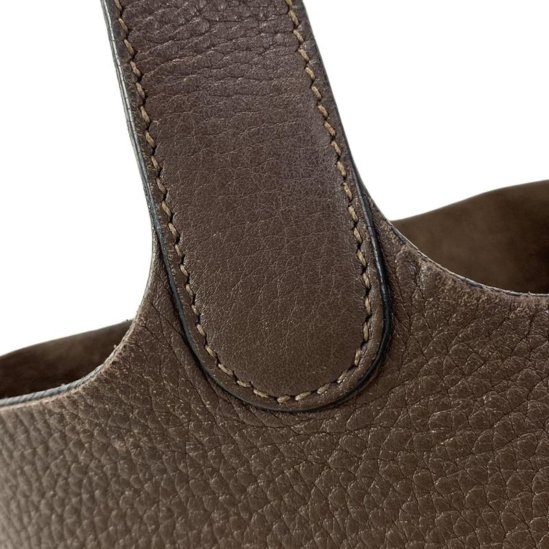 Hermes Handbag Picotin PM Dark Brown