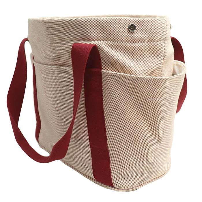 Hermes Cabriole Mothers Bag Tote Bag Red Ladies Used