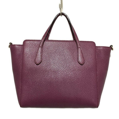 Gucci Handbag Swing 368827 Purple Leather