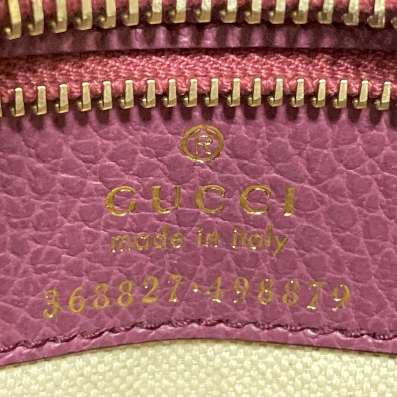 Gucci Handbag Swing 368827 Purple Leather