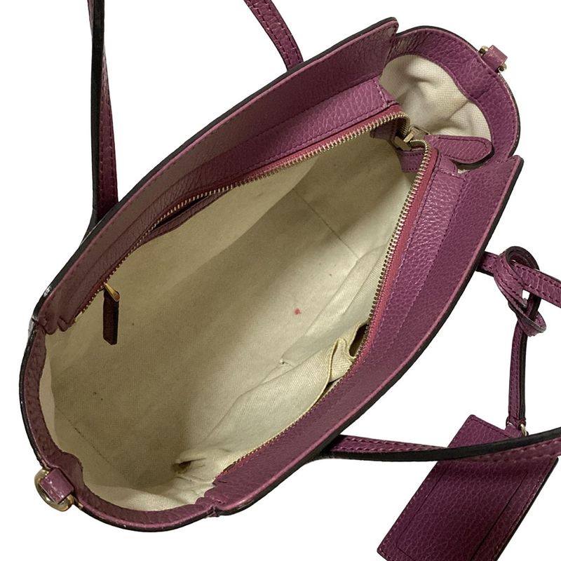 Gucci Handbag Swing 368827 Purple Leather