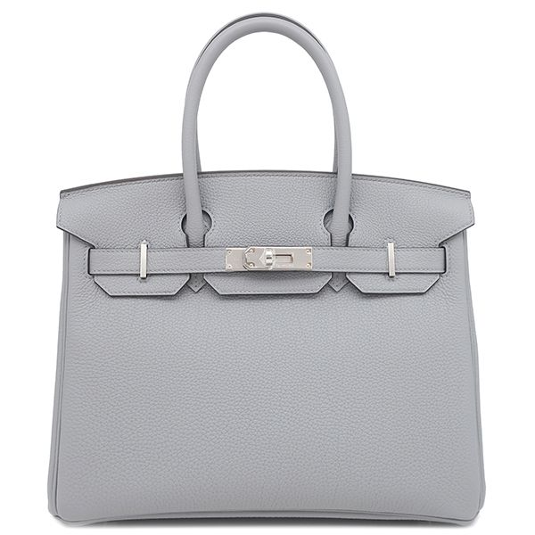 Hermes Handbag Birkin 30 Togo Gripin Tan Silver Hardware Never Used Gray K
