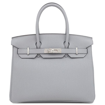 Hermes Handbag Birkin 30 Togo Gripin Tan Silver Hardware Never Used Gray K