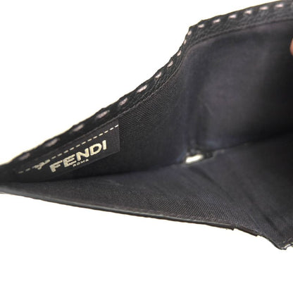 Fendi Wallet Men Wallet Leather Genuine Black 7m0194 74p Coin Wallet Cuoio