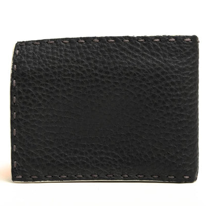 Fendi Wallet Men Wallet Leather Genuine Black 7m0194 74p Coin Wallet Cuoio