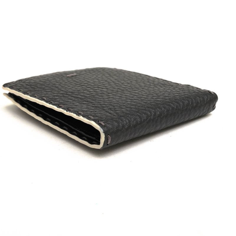 Fendi Wallet Men Wallet Leather Genuine Black 7m0194 74p Coin Wallet Cuoio