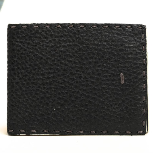 Fendi Wallet Men Wallet Leather Genuine Black 7m0194 74p Coin Wallet Cuoio