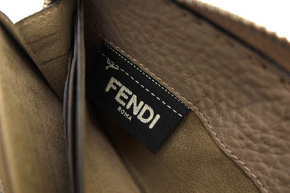 Fendi Long Wallet Women Leather Genuine Leather Gray 8m0374 Selleria Unisex