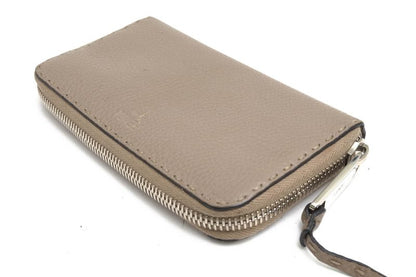 Fendi Long Wallet Women Leather Genuine Leather Gray 8m0374 Selleria Unisex