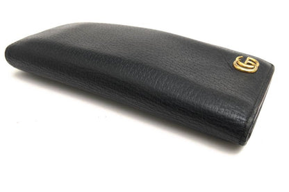 Gucci Long Wallet Men Leather Genuine Black 428740 GG Marmont with Coin Purse