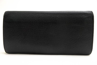 Gucci Long Wallet Men Leather Genuine Black 428740 GG Marmont with Coin Purse