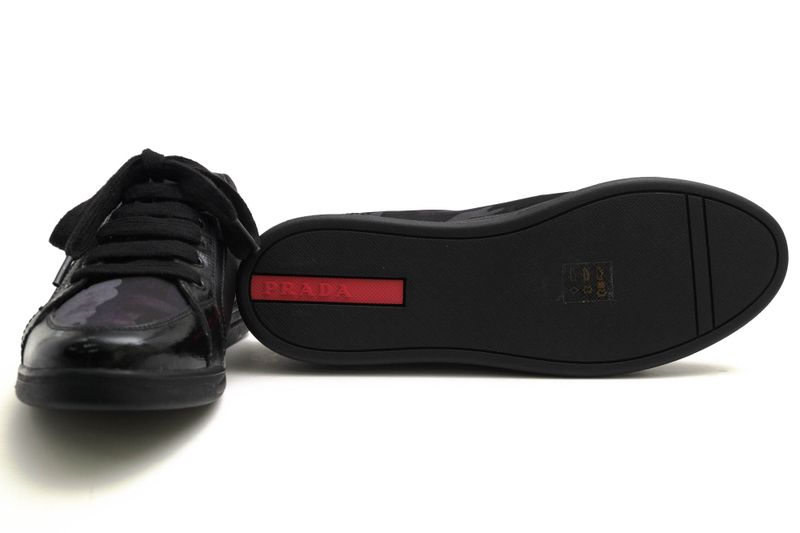 Prada Shoes Sneakers Shoes Low Cut Ladies Women Women's Nylon Leather Genuine