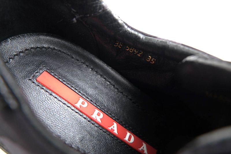 Prada Shoes Sneakers Shoes Low Cut Ladies Women Women's Nylon Leather Genuine