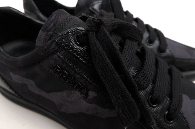 Prada Shoes Sneakers Shoes Low Cut Ladies Women Women's Nylon Leather Genuine