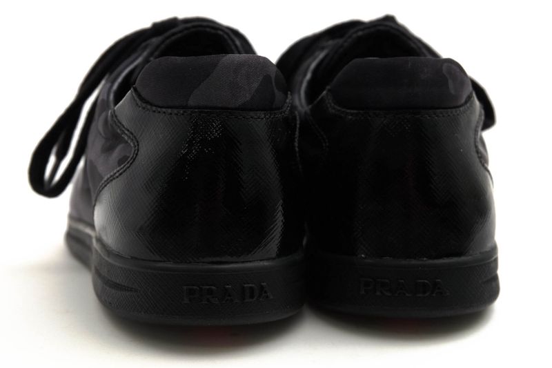 Prada Shoes Sneakers Shoes Low Cut Ladies Women Women's Nylon Leather Genuine