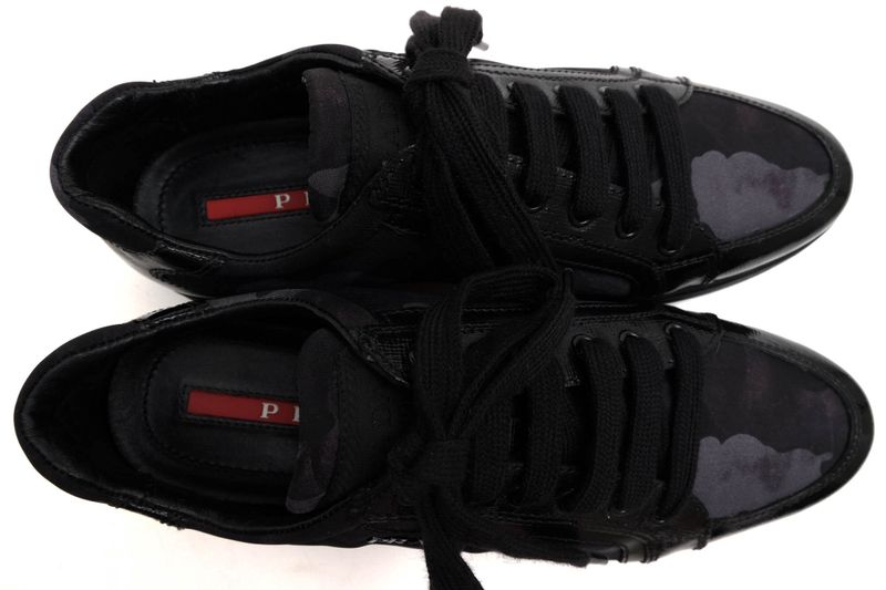 Prada Shoes Sneakers Shoes Low Cut Ladies Women Women's Nylon Leather Genuine