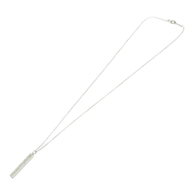Tiffany & Co Silver Notes Bar 1p Necklace 3.3g 925 Engraved 493485 Necklace