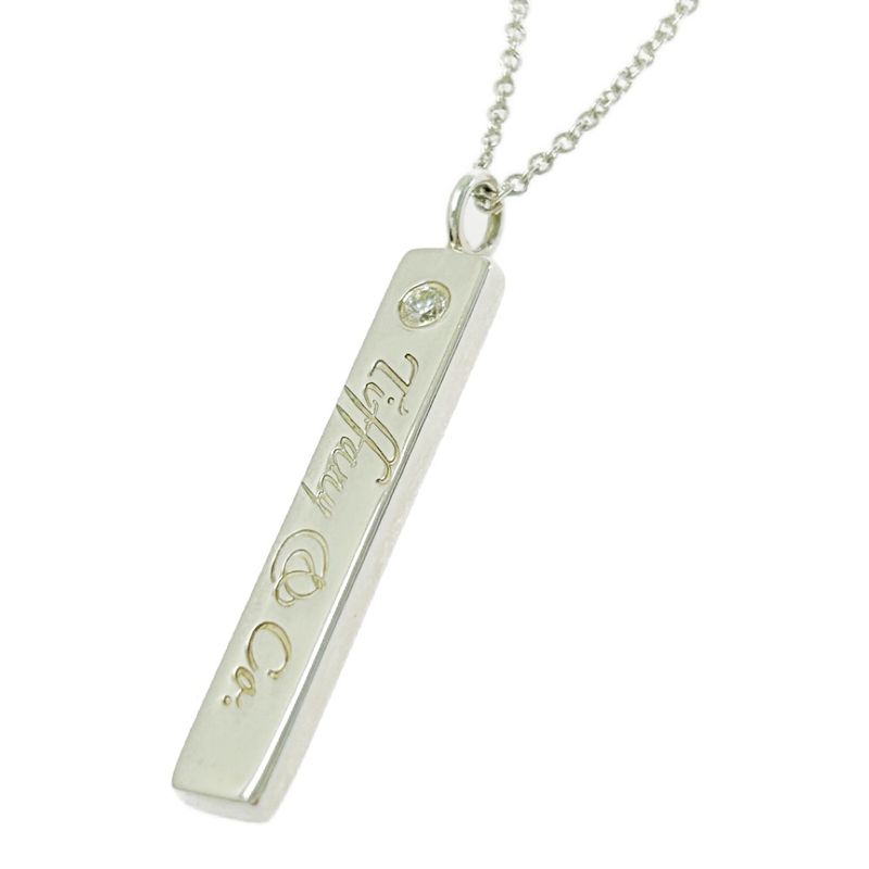 Tiffany & Co Silver Notes Bar 1p Necklace 3.3g 925 Engraved 493485 Necklace