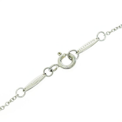 Tiffany & Co Silver Elsa Peretti Open Heart Mini Necklace 1.7g 925 Engraved