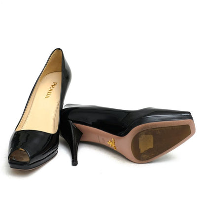 Prada Pumps Shoes Women Women's Patent Leather Enamel Patent Leather Genuine