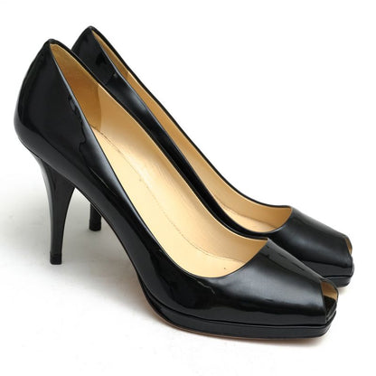 Prada Pumps Shoes Women Women's Patent Leather Enamel Patent Leather Genuine