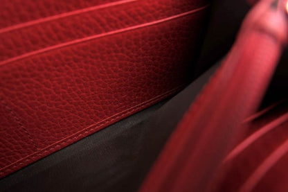 Gucci Long Wallet Women Leather Genuine Red 456116 Cao0g 1000 GG Marmont