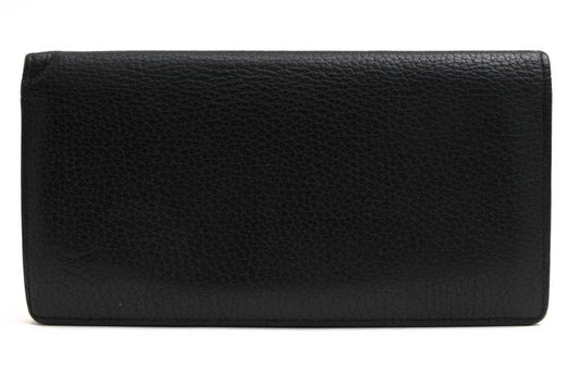 Louis Vuitton Long Wallet Men Leather Genuine Leather Black M58192 Portefeuille