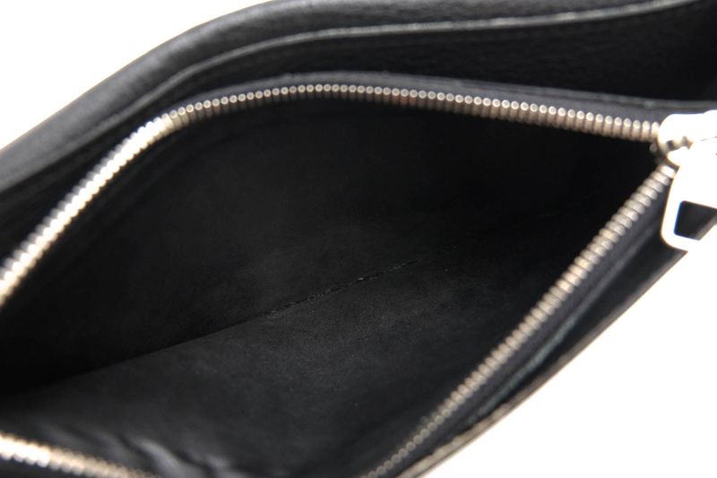 Louis Vuitton Long Wallet Men Leather Genuine Leather Black M58192 Portefeuille