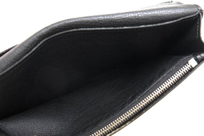 Louis Vuitton Long Wallet Men Leather Genuine Leather Black M58192 Portefeuille