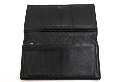 Louis Vuitton Long Wallet Men Leather Genuine Leather Black M58192 Portefeuille