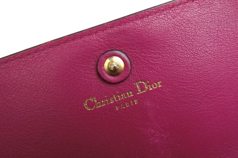 Christian Dior/Christian Dior Long Wallet Ladies Women Women's Leather Genuine