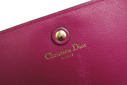 Christian Dior/Christian Dior Long Wallet Ladies Women Women's Leather Genuine