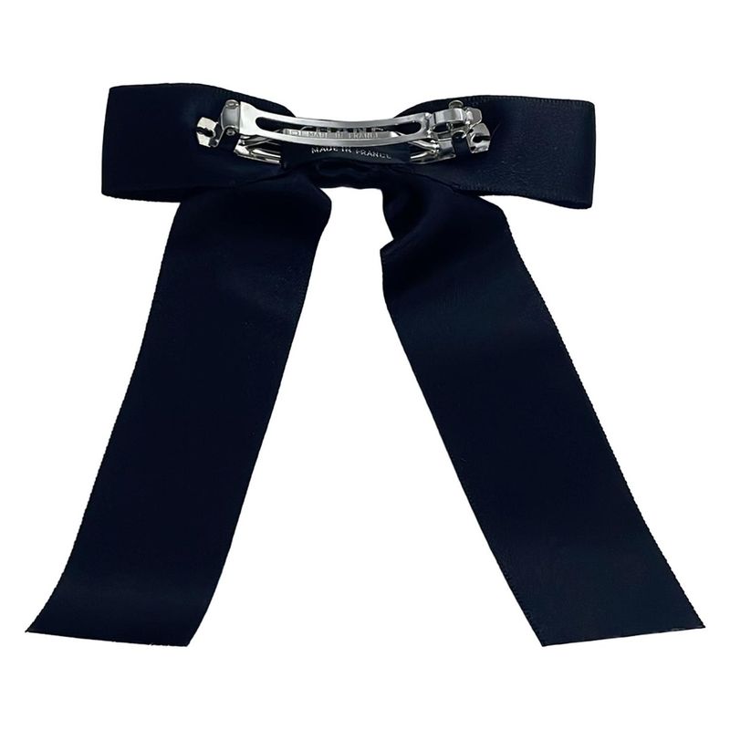 Chanel Barrette - Black And Silver Ribbon