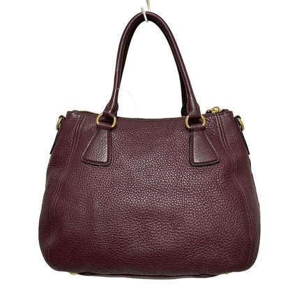 Prada Handbag - Purple Leather Tag Leather