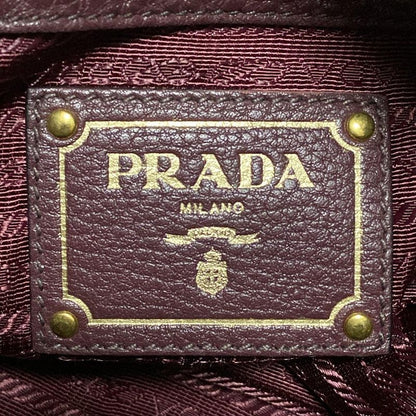 Prada Handbag - Purple Leather Tag Leather