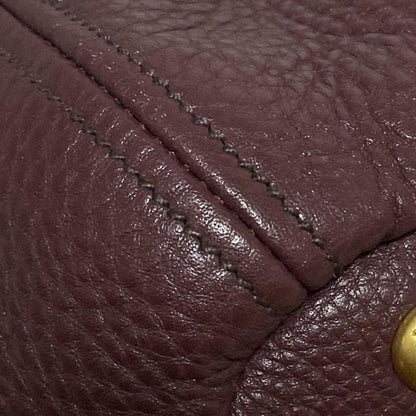 Prada Handbag - Purple Leather Tag Leather