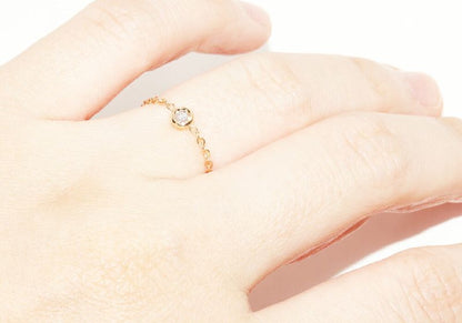 Dior Ring 18K Yellow Gold Diamond 1P Mimiwi Ring Js0095001