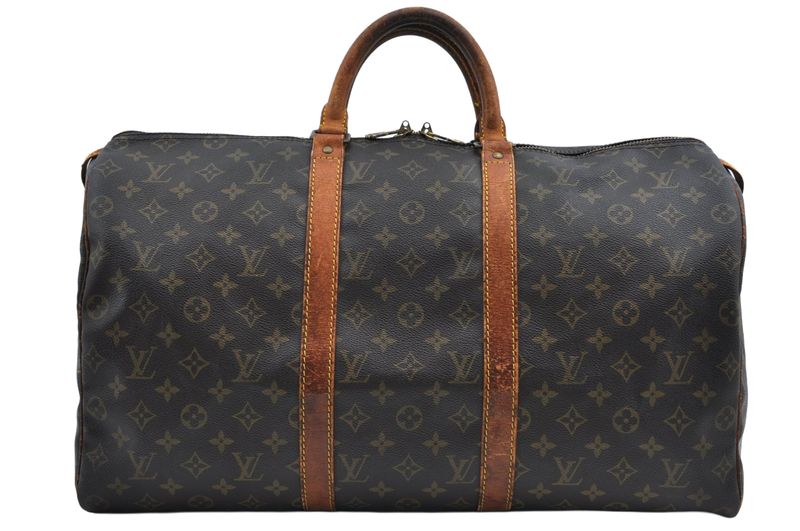 Louis Vuitton Monogram Keepall 50 Travel Boston Bag M41426 LV 1454n