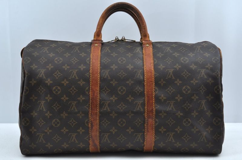 Louis Vuitton Monogram Keepall 50 Travel Boston Bag M41426 LV 1454n