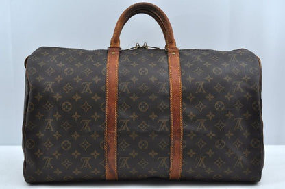 Louis Vuitton Monogram Keepall 50 Travel Boston Bag M41426 LV 1454n