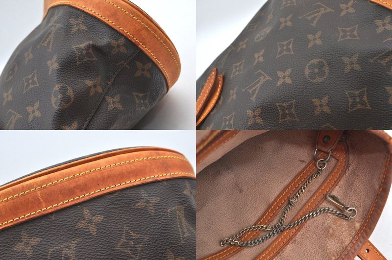 Louis Vuitton Monogram Bucket PM Shoulder Tote Bag M42238 Junk 1191n