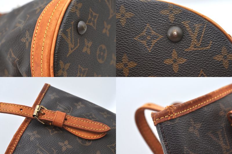 Louis Vuitton Monogram Bucket PM Shoulder Tote Bag M42238 Junk 1191n
