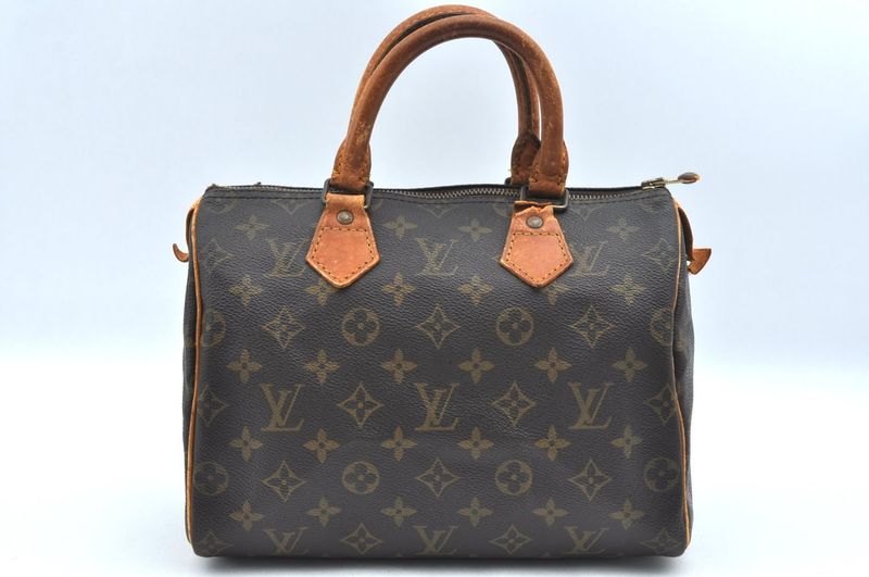Louis Vuitton Monogram Speedy 25 Boston Handbag M41528 LV Junk 2232n