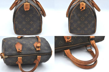 Louis Vuitton Monogram Speedy 25 Boston Handbag M41528 LV Junk 2232n