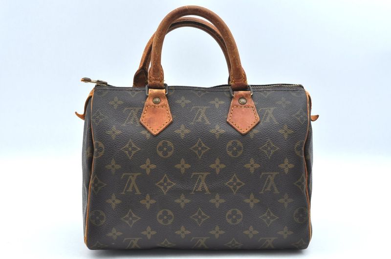 Louis Vuitton Monogram Speedy 25 Boston Handbag M41528 LV Junk 2232n
