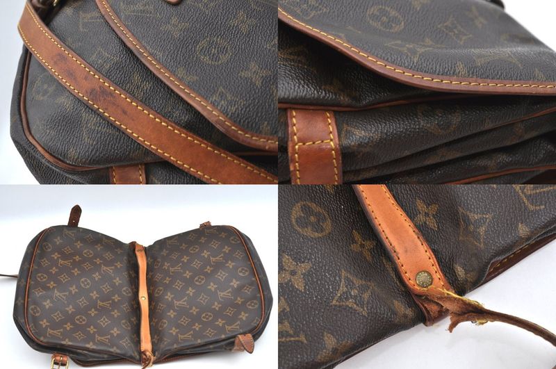 Louis Vuitton Monogram Saumur 30 Shoulder Cross Bag M42256 LV Junk 2627n