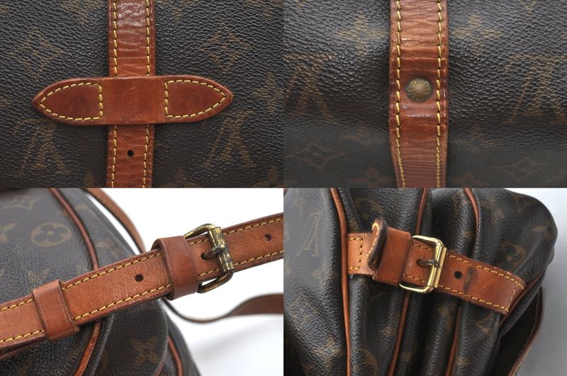 Louis Vuitton Monogram Saumur 30 Shoulder Cross Bag M42256 LV Junk 2627n